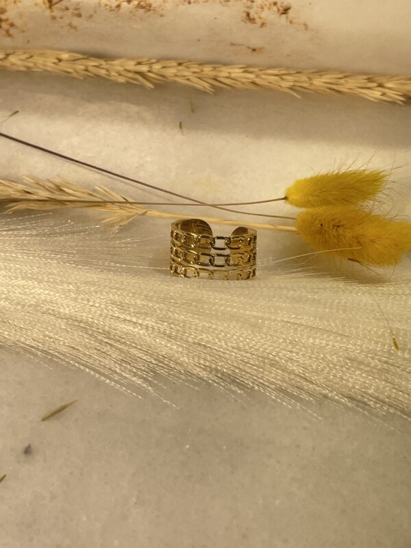 Bague Multi-Chaînes Dorée - Image 3